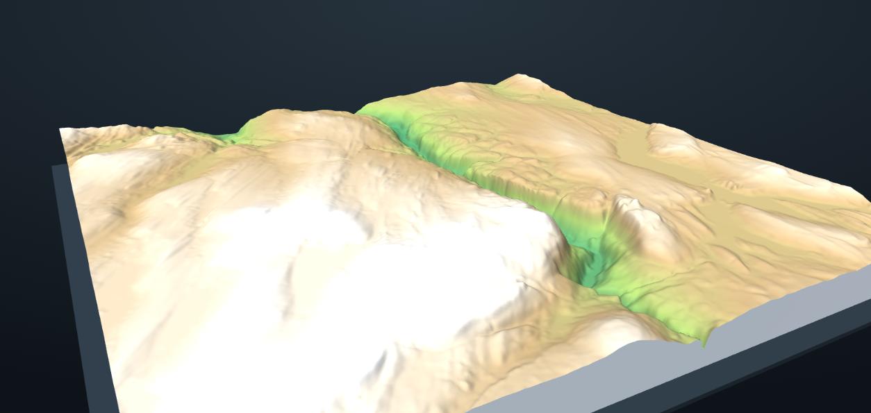3D model of the Alta Canyon (Sautso) in Norway